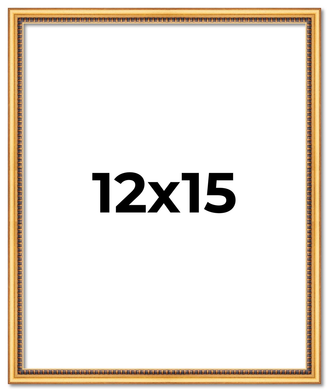 12x15 Classic Modern Gold Picture Frame - UV Acrylic, Foam Board Backing, Hanging Hardware